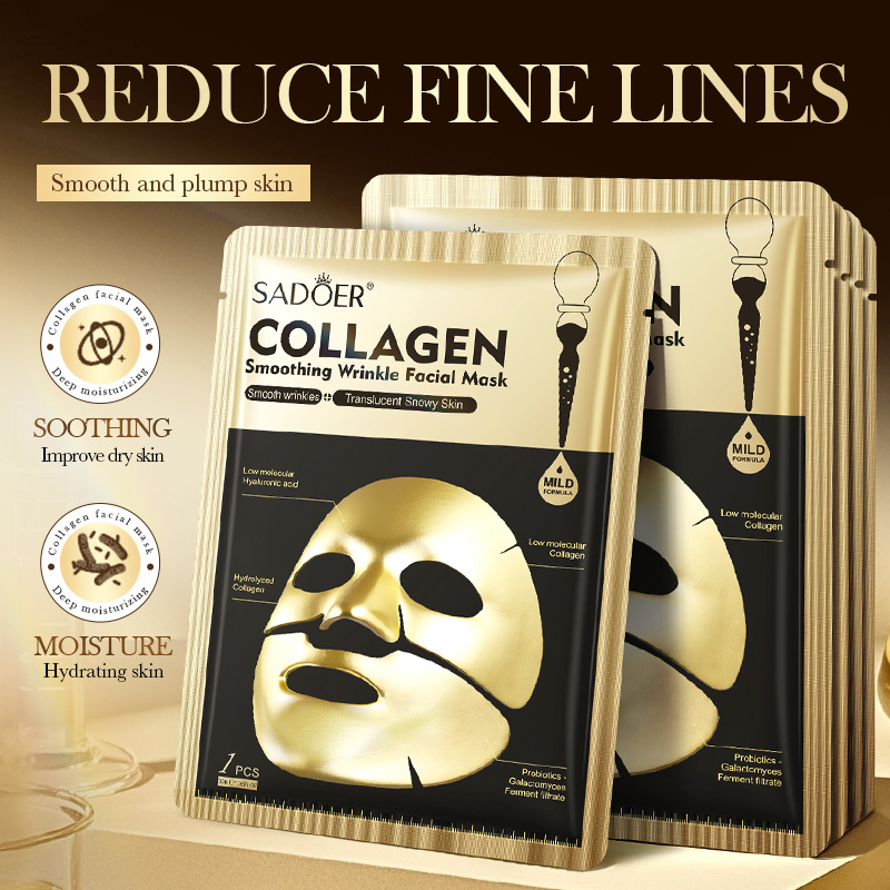 Sheet Mask Collagen - SADOER أقنعة الوجه الكولاجين الذهبي ترطيب