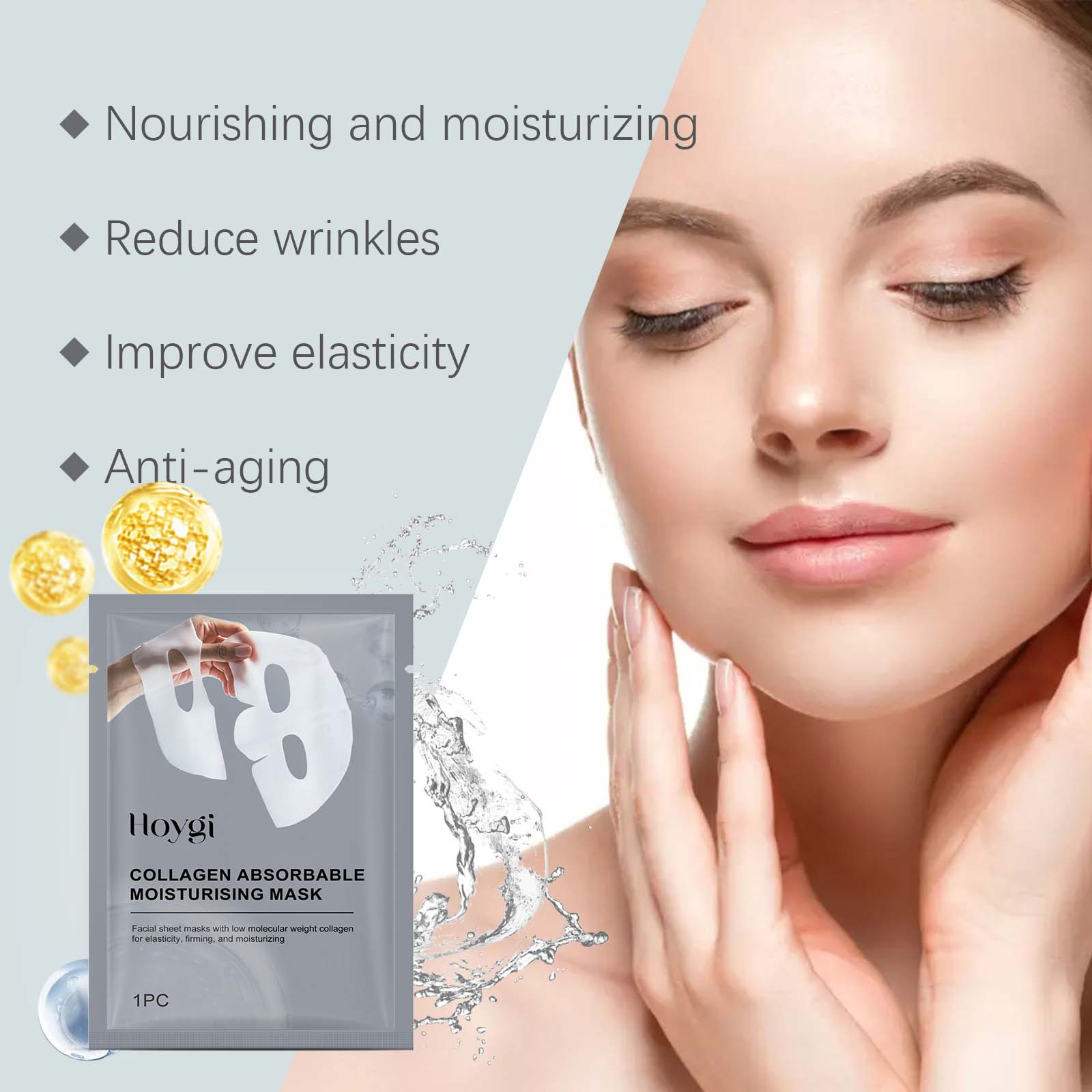 Sheet Mask Collagen - قناع الوجه برقعة الكولاجين ترطيب وترطيب