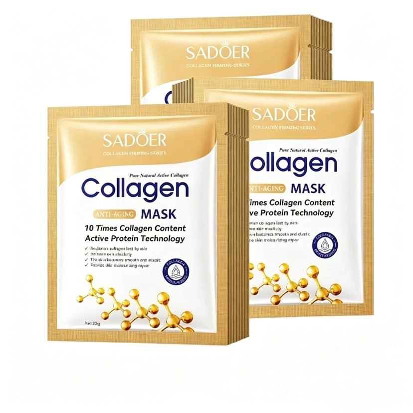 5/10/20/30 قطعة قناع وجه كوري  - مراجعة Sheet Mask Collagen وسعره