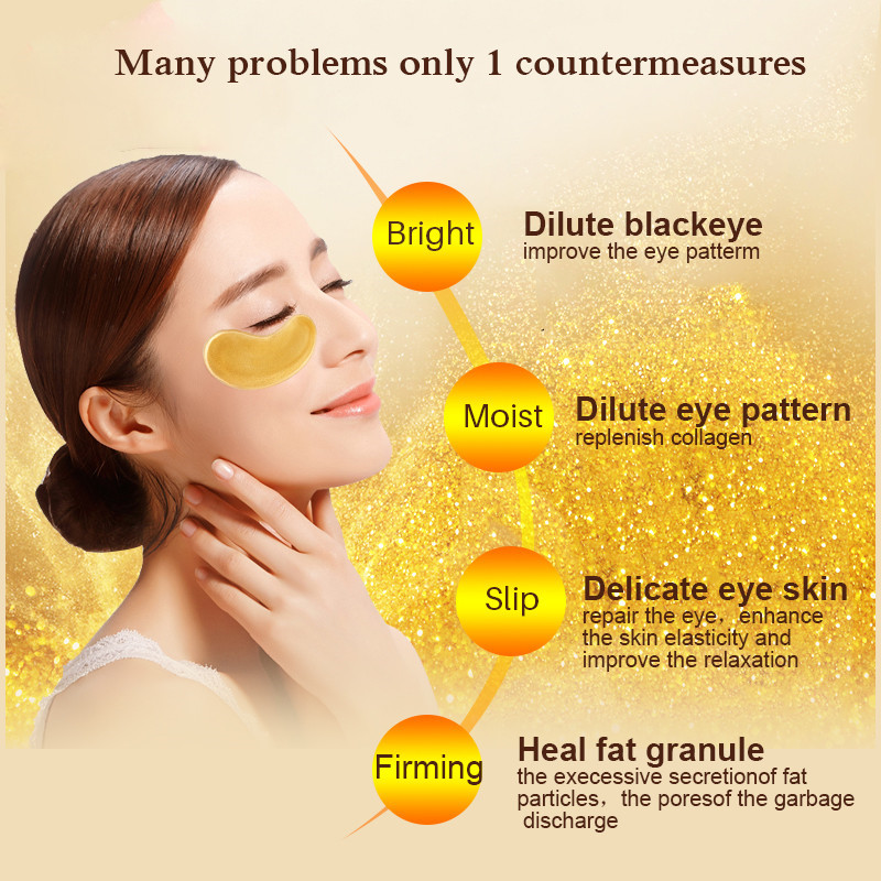 5/10/20/30 Pairs كريستال الذهب - مراجعة Sheet Mask Collagen وسعره