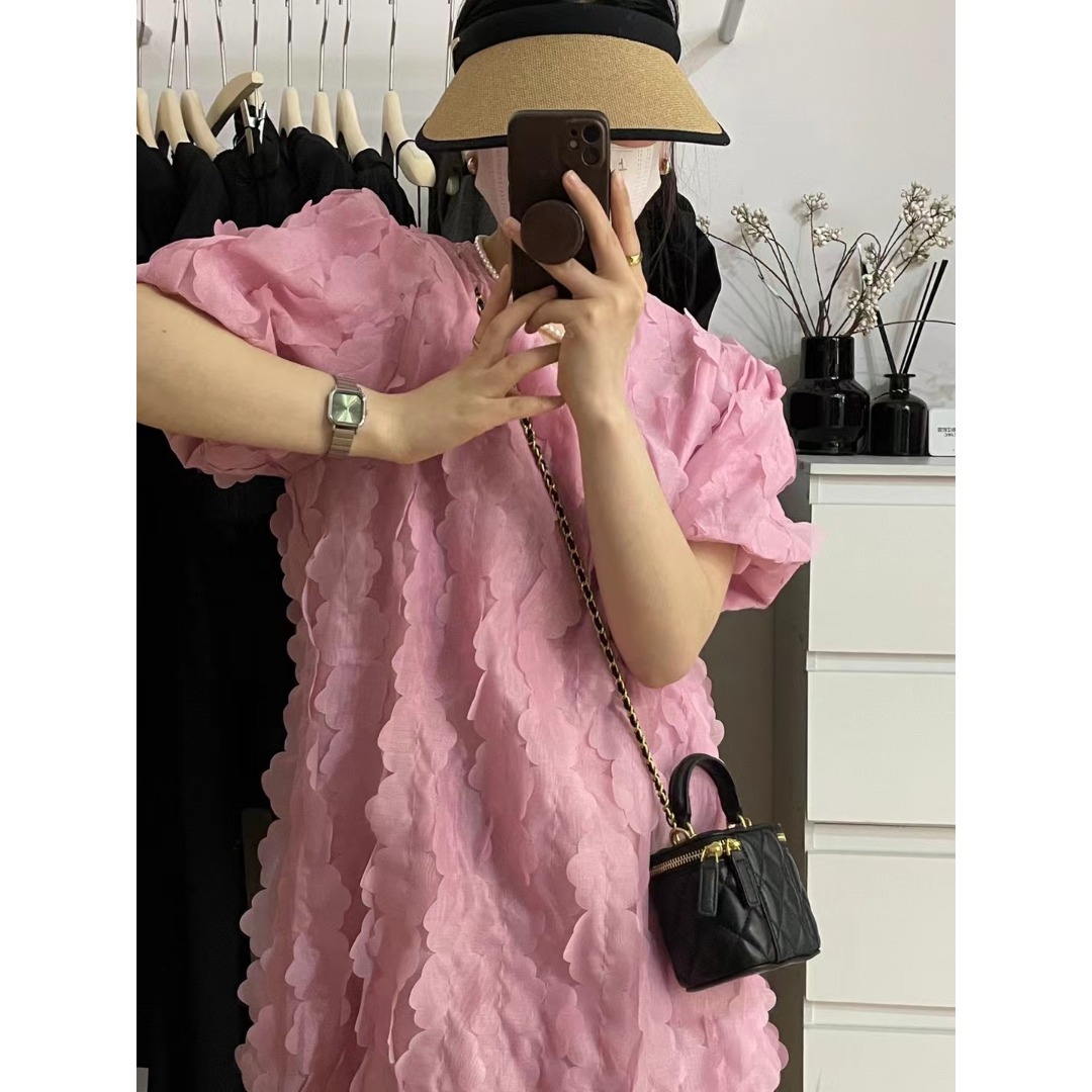 فستان بأكمام فقاعية مزين بالزه - مراجعة Lifestyle Of Korean وسعره